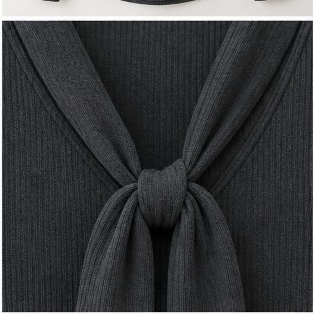 Charcoal Ruffle Blouse - Picture 4 of 6
